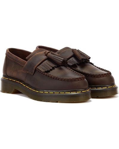 Dr. Martens Adrian Crazy Horse Loafers - Brown