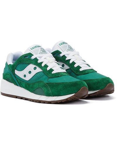 Saucony Shadow 6000 /white Trainers - Green