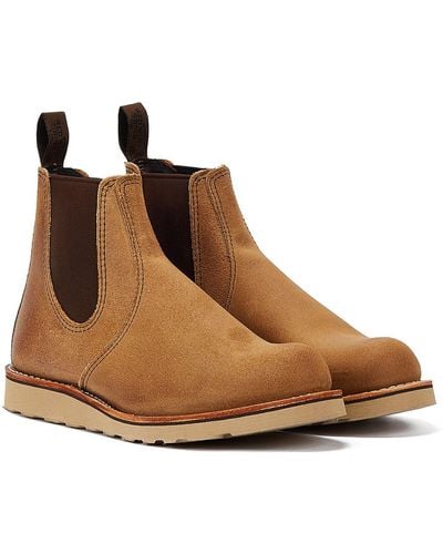 Red Wing Classic Chelsea Hawthorne Muleskinner Men's Chestnut Boots - Brown