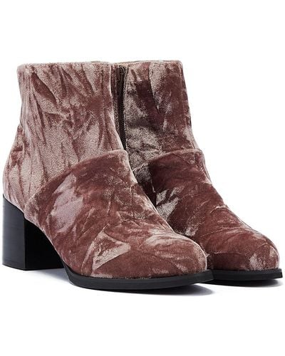 Shoe The Bear Ceci Deep Blush Velvet Women's Boots - Brown