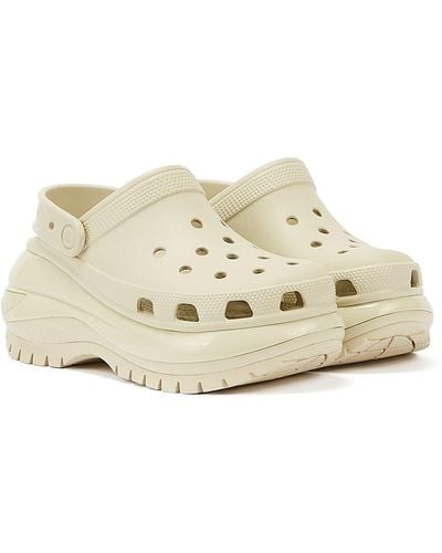 Crocs™ Classic Mega Crush Clog Bone Women's Sandals - Natural