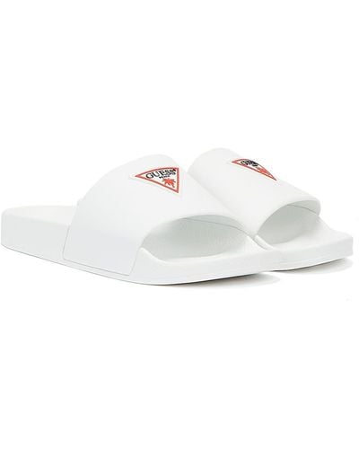 Guess Beach Slippers White Slides