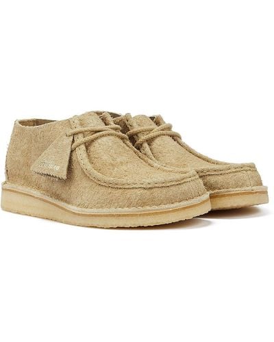 Clarks Desert Nomad Maple Hairy Suede Men's Boots - Natural