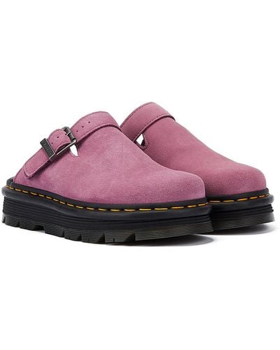Dr. Martens Zebzag Eh Suede Muted Mule - Pink
