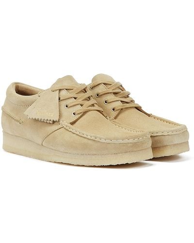 Clarks Wallabee Boat Suede Men's Maple Lace-up Shoes - Natural