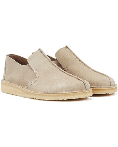 Clarks Desert Mosier Men's Sand Suede Shoes - Natural
