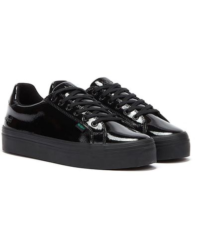 Kickers Tovni Stack Patent Leather Trainers - Black