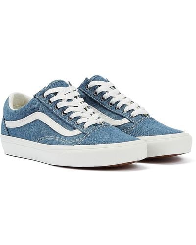 Vans Old Skool Threaded Denim /white Sneakers - Blue