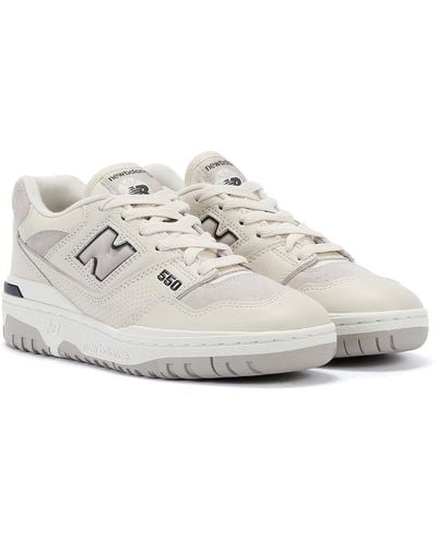 New Balance 550 Linen Trainers - White