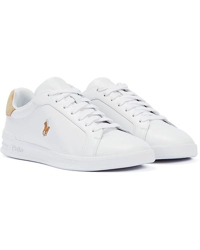 Ralph Lauren Heritage Court -Sneaker Aus Leder - Weiß