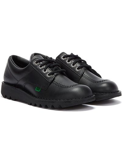 Kickers Kick Lo Leather Shoes - Black