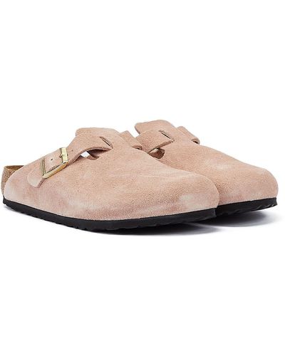 Birkenstock Chaussures Confortables En Daim Clair - Rose