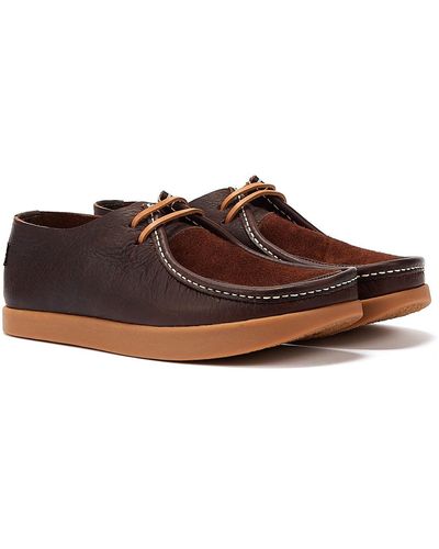 Yogi Footwear Willard 2 Eye Chaussures en cuir brun foncé - Marron