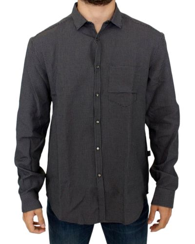 CoSTUME NATIONAL Linen Casual Shirt Gray Sig10355