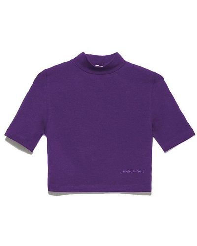 hinnominate Cotton Tops & T-shirt - Purple
