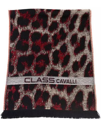 Class Roberto Cavalli Wool Scarf - Black