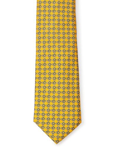 Zegna Printed Silk Tie - Yellow