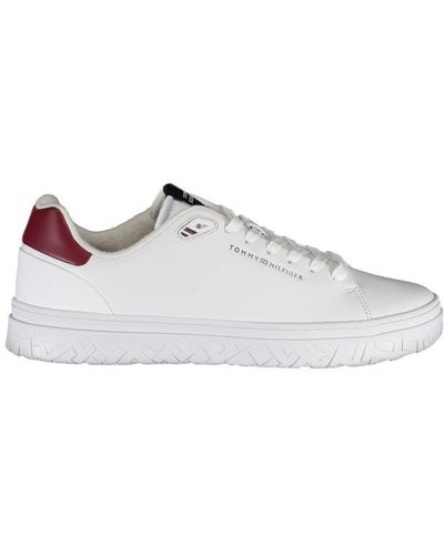 Tommy Hilfiger Classic Sneakers With Contrast Detailing - White