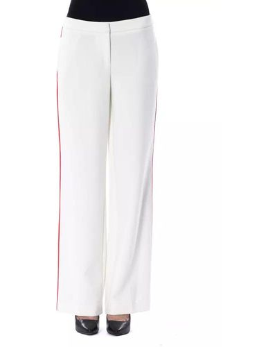 Byblos Lateral Stripes Jeans & Pant - White
