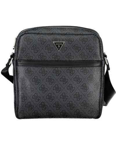 Guess Elegant Shoulder Bag With Contrasting Details - Black