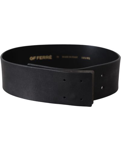Gianfranco Ferré Elegant Solid Leather Belt - Black