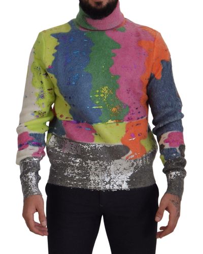Dolce & Gabbana Stunning Pullover Mohair Sweater - Multicolor