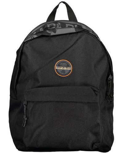 Napapijri Sleek Cotton Backpack With Contrasting Details - Black