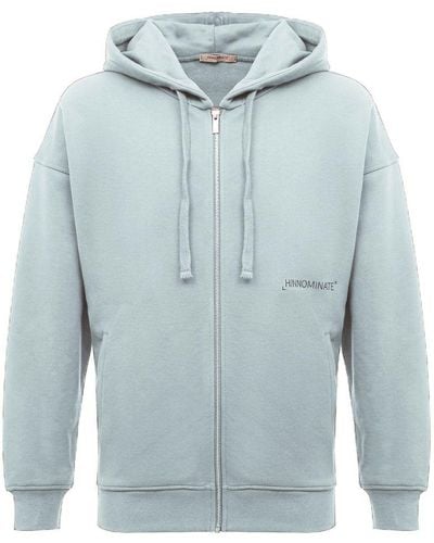 hinnominate Gray Cotton Sweater - Blue