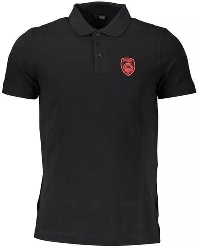 Class Roberto Cavalli Cotton Polo Shirt - Black