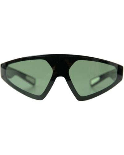 Dolce & Gabbana Black Acetate Frame Green Lens Dg6161 Sporty Sunglasses