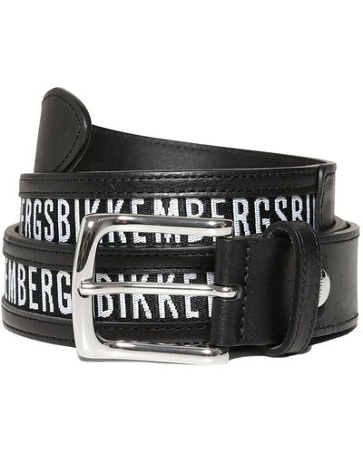 Bikkembergs Sleek Calfskin Belt - Black