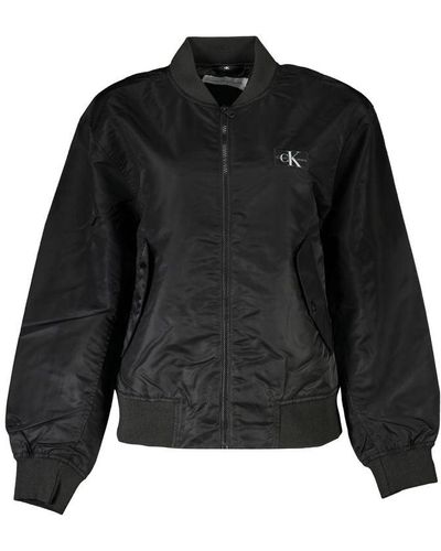 Calvin Klein Chic Long Sleeve Zip Sports Jacket - Black