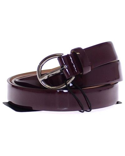 Dolce & Gabbana Elegant Leather Belt - Purple