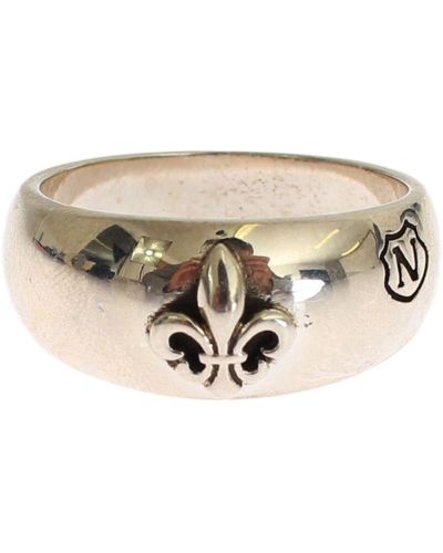 Nialaya Pink Gold 925 Silver Womens Clear Ring