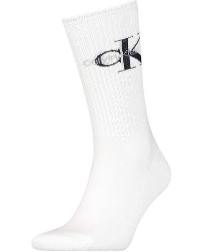 Calvin Klein Rib Crew Socks - White