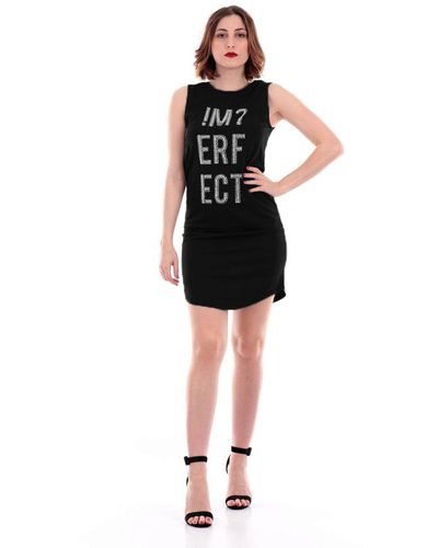 Imperfect Elegant Embellished Maxi Tank Dress - Black