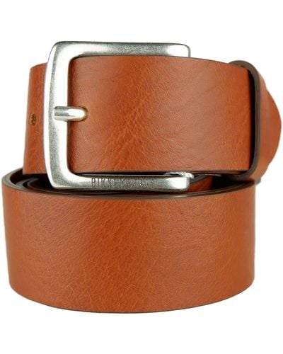 Bikkembergs Leather Di Calfskin Belt - Brown