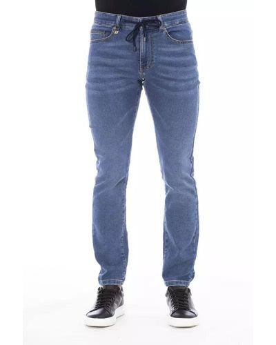DISTRETTO12 Blue Cotton Jeans & Pant