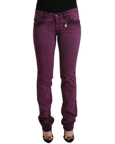 CoSTUME NATIONAL Elegant Slim Fit Denim Jeans - Purple
