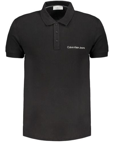 Calvin Klein Cotton Polo Shirt - Black