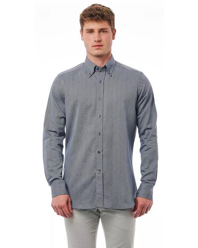 Bagutta Elegant Cotton Regular Fit Shirt - Blue