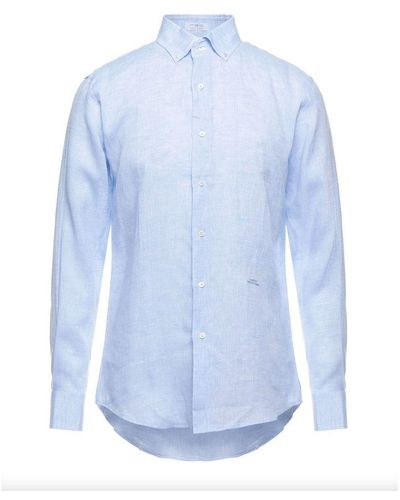 Malo Light Blue Linen Shirt