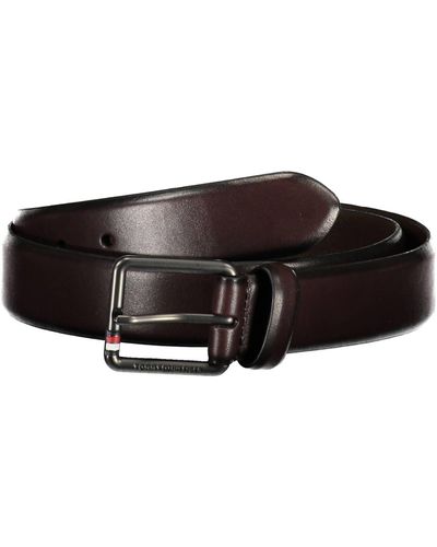 Tommy Hilfiger Brown Leather Belt - Black