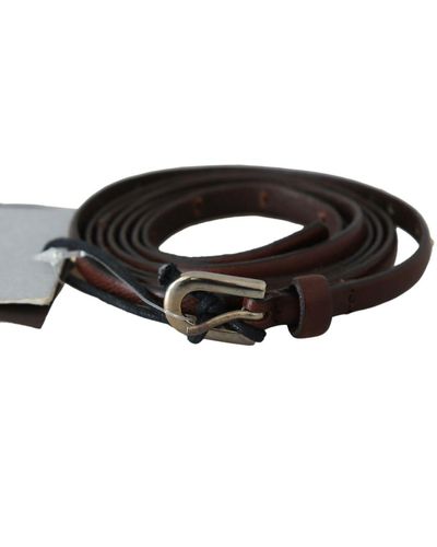Ermanno Scervino Chic Dark Leather Waist Belt - Black
