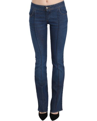 Just Cavalli Low Waist Boot Cut Pants Jeans - Blue