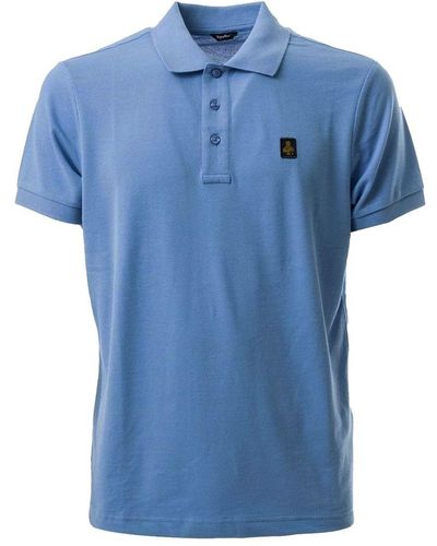 Refrigiwear Elegant Light Cotton Polo Shirt - Blue