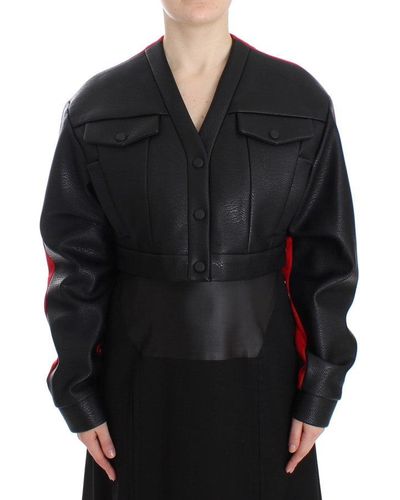 Kaale Suktae Elegant Cropped Artisan Jacket - Black