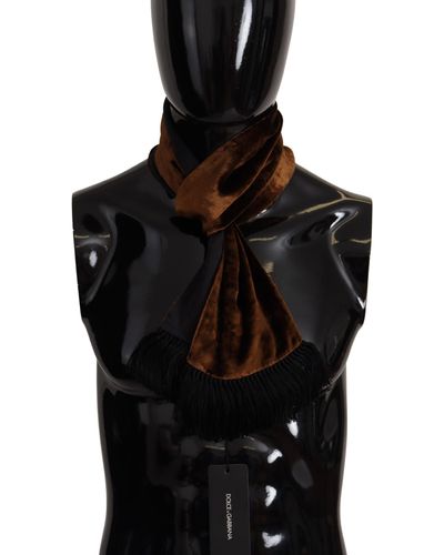 Dolce & Gabbana Exquisite Viscose Silk Scarf - Black
