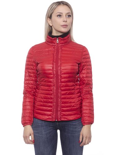 19V69 Italia by Versace Red Polyamide Jackets & Coat