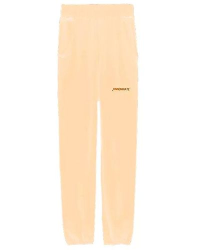 hinnominate Chic Cotton Sweatpants With Side Openings - Natural